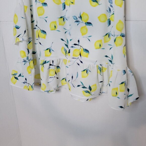 BANANA REPUBLIC  yellow lemon Short Sleeve  Dress Size 4 Petite lined Sexy comfy - Picture 4 of 4